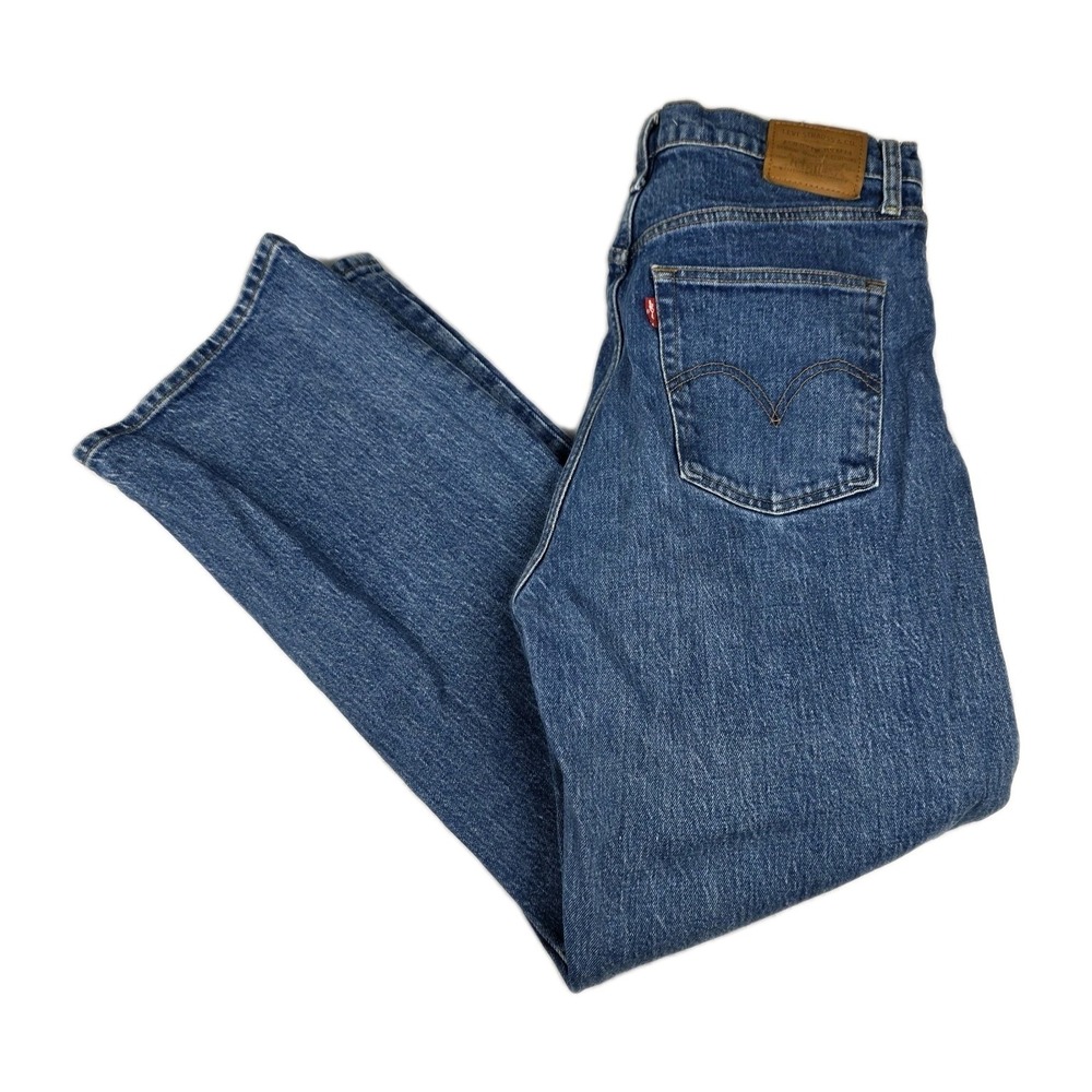 Levis Premium Jeans Womens Size 31 Ribcage Straight Button Fly High Rise Blue